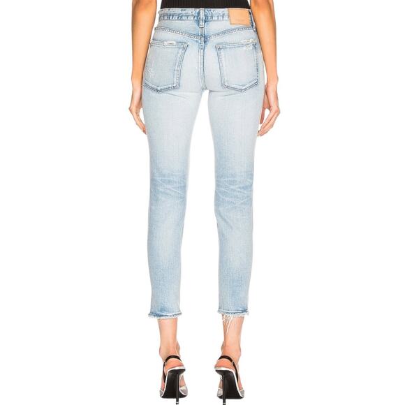 Moussy Vintage Vivian Skinny Jean Distressed In Light Wash Cropped Japan Size 25 - Picture 3 of 16